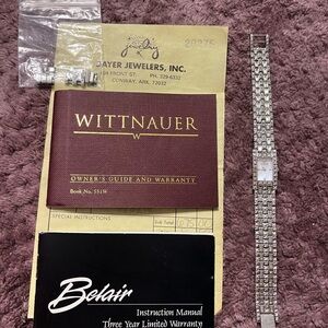 Wittnauer Silver Watch with Diamond Accents